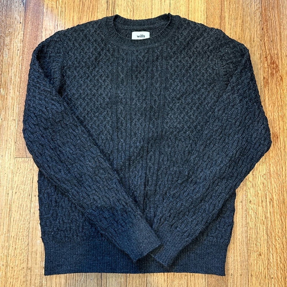 Charcoal cable knit sweater